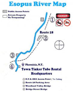 River Info for the Town Tinker Tube Rental Whitewater River Tubing Adventures in Phoenicia, NY